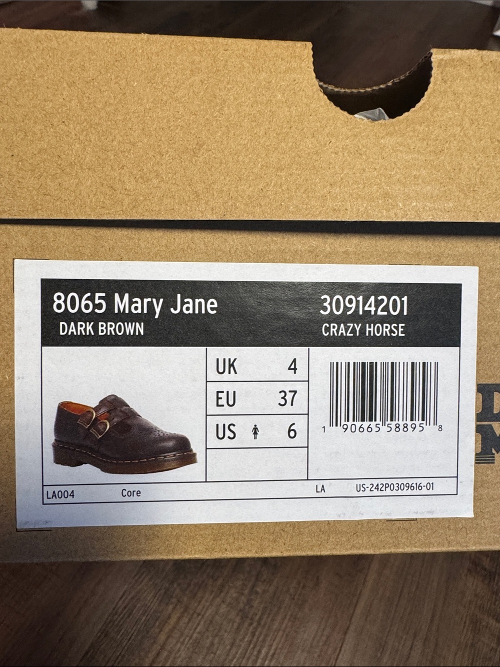 Dr. Martens 8065 Women’s Crazy Horse Leather Mary Jane Shoes - Picture 7 of 7